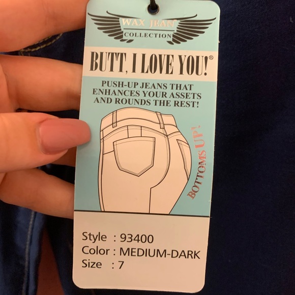 Dark Blue Wax Jean Skinny Jeans - Picture 2 of 3